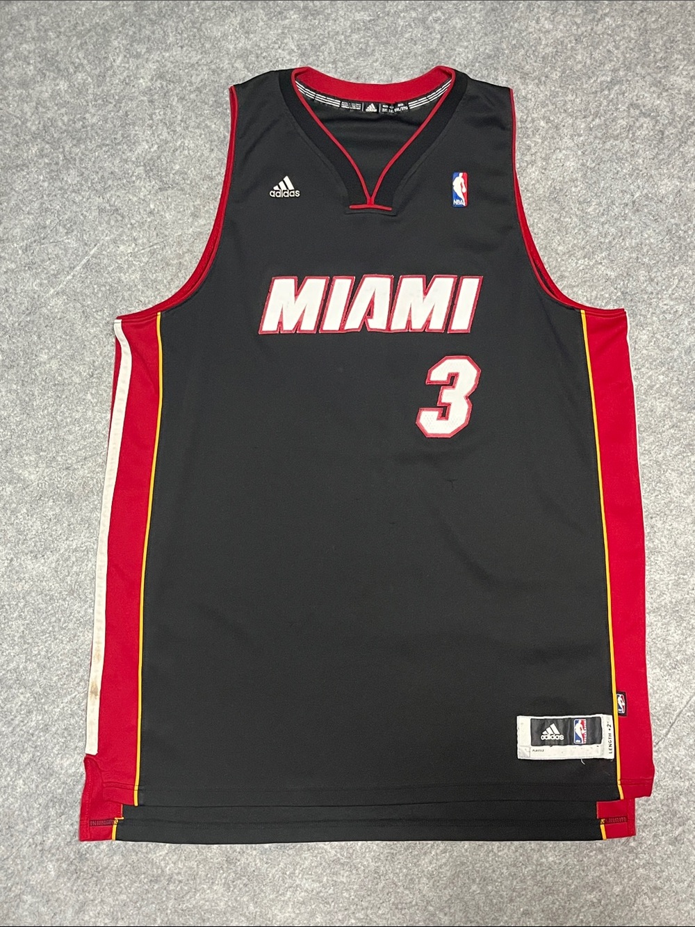 Adidas Miami Heat Dwyane Wade #3 Black Road Jersey